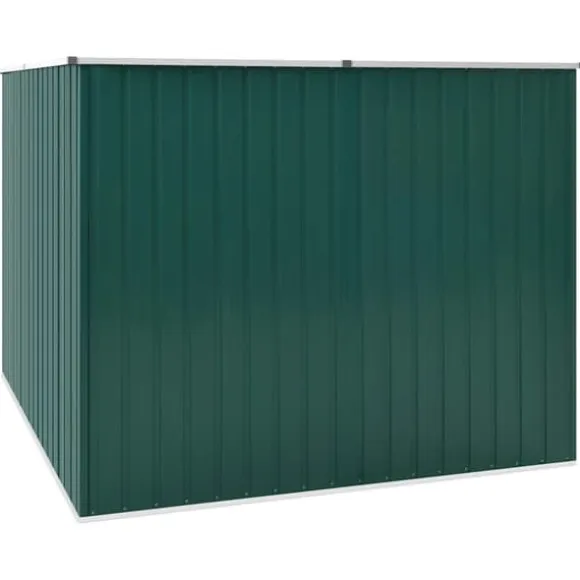 Haveskur i galvaniseret stål til opbevaring | L: 195 cm | B: 198 cm | H: 159 cm | Farve: Grøn