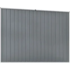 Haveskur i galvaniseret stål - Opbevaringsskab til haven | Størrelse: 195x198x159 cm | Farve: Grå