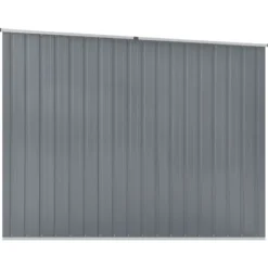 Haveskur i galvaniseret stål - Opbevaringsskab til haven | Størrelse: 195x198x159 cm | Farve: Grå