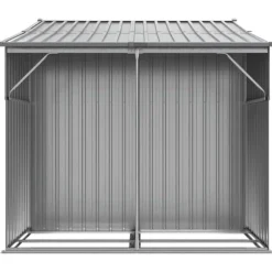 Haveskur i galvaniseret stål - Udendørs opbevaringsløsning | Størrelse: 277x192,5x179 cm | Farve: Grå