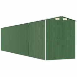 Haveskur i galvaniseret stål - Rummelig opbevaringsløsning | Farve: Grøn | Størrelse: 192x85x223 cm