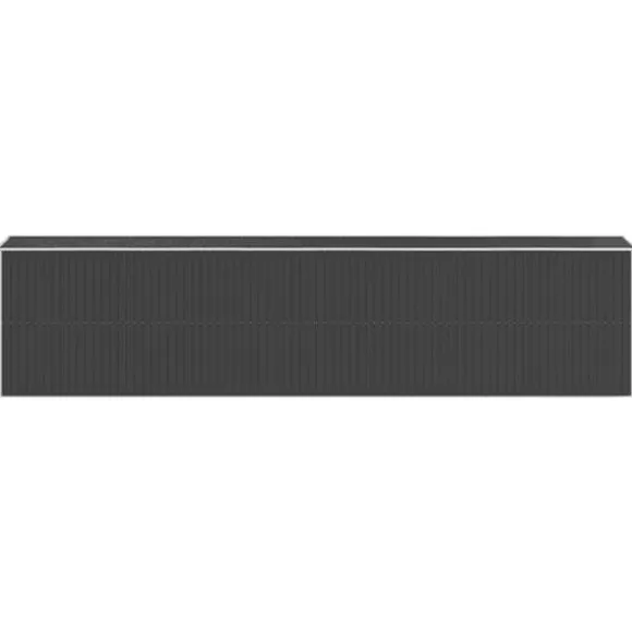 Haveskur i galvaniseret stål - Rummelig udendørs opbevaringsløsning | Størrelse: 192x85x223 cm | Farve: Antracitgrå