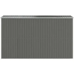 Haveskur i galvaniseret stål - Rummelig opbevaringsløsning | Farve: Lysegrå | Størrelse: 192x357x223 cm