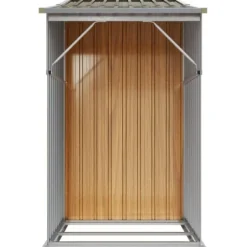 Haveskur i galvaniseret stål - Opbevaring til haven | Størrelse: 277x93x179 cm | Farve: Brun