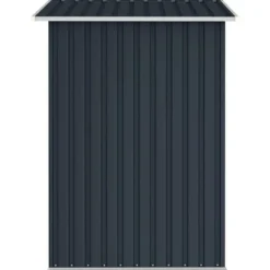Haveskur i galvaniseret stål - Holdbart opbevaringshus | Farve: Antracitgrå | Størrelse: 205x129x183 cm