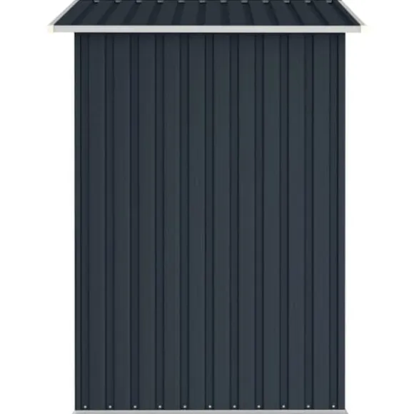 Haveskur i galvaniseret stål - Holdbart opbevaringshus | Farve: Antracitgrå | Størrelse: 205x129x183 cm