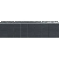 Haveskur i galvaniseret stål - Multifunktionel udendørs opbevaring | Størrelse: 191x725x198 cm | Farve: Antracitgrå