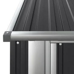 Haveskur i galvaniseret stål - Udendørs opbevaring | Farve: Antracitgrå | Størrelse: 180,5x97x209,5 cm