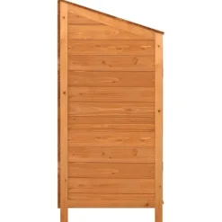 Haveskur i massivt fyrretræ - Opbevaringsskur til haven | Farve: Brun | Størrelse: 102x52x112 cm