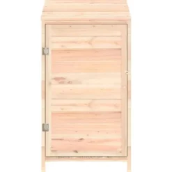 Haveskur i massivt grantræ - Robust opbevaring til haven | Størrelse: 55x52x112 cm