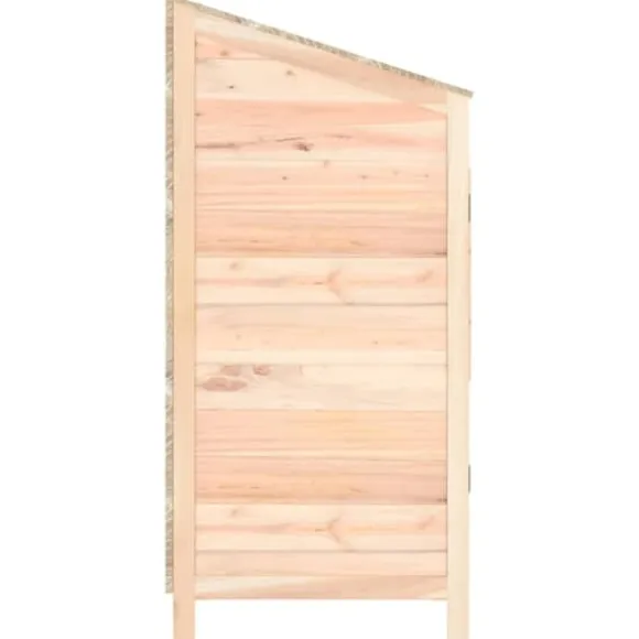 Haveskur i massivt grantræ - Robust opbevaring til haven | Størrelse: 55x52x112 cm