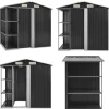 Haveskur med reol 205x130x183 cm jern antracitgrå - Haveskur - Haveskure - Home & Living