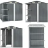 Haveskur med reol 205x130x183 cm jern grå - Haveskur - Haveskure - Home & Living