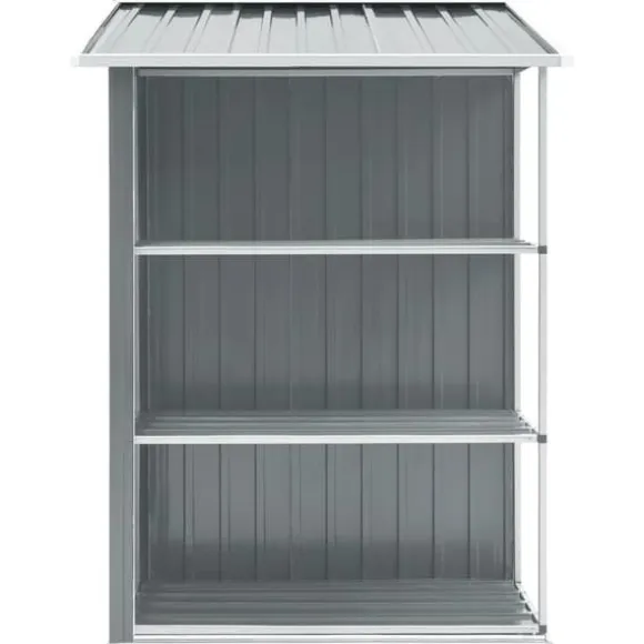 Haveskur med reol 205x130x183 cm jern grå - Haveskur - Haveskure - Home & Living