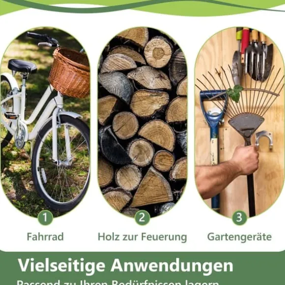 Haveskur og cykelskur 244x241x217 cm haveopbevaringstelt værktøjsskur mørkegrå
