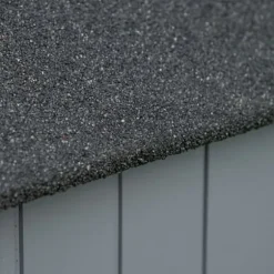 Haveskur, Træ, 129x51,5x180 cm, Grå og Sort