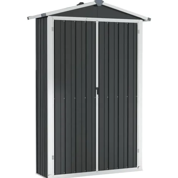 Haveskur 116x45x175 cm galvaniseret stål antracitgrå - Haveskur - Haveskure - Home & Living