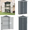 Haveskur 116x45x175 cm galvaniseret stål grå - Haveskur - Haveskure - Home & Living