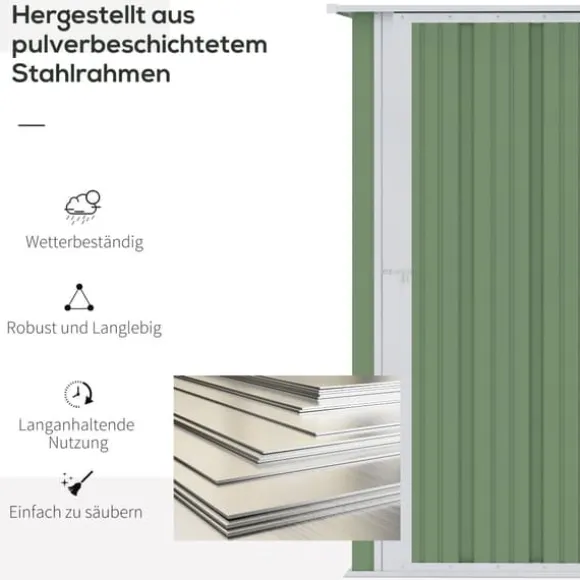 Haveskur, 142x84x189 cm, Grøn