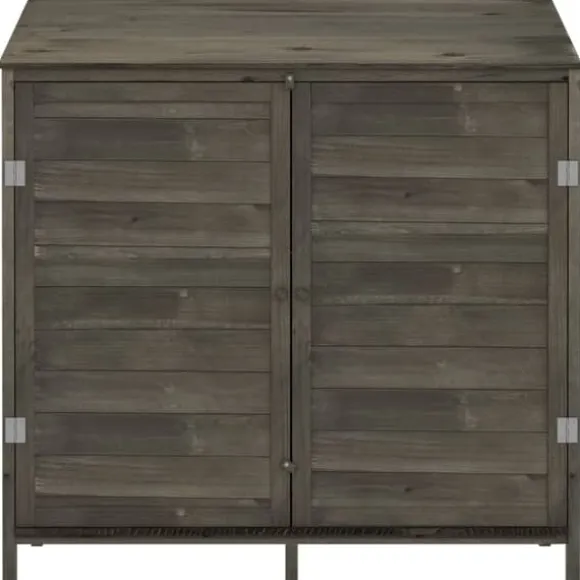 Haveskur 102x52x112 cm massivt grantræ antracitgrå - Haveskur - Haveskure - Home & Living
