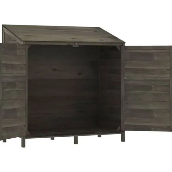 Haveskur 102x52x112 cm massivt grantræ antracitgrå - Haveskur - Haveskure - Home & Living