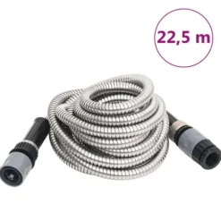 Haveslanger - Living haveslange med sprøjtedyse 0,6" 22,5 m rustfrit stål sølvfarvet