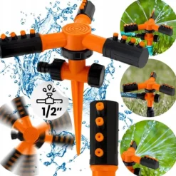 Havesprinkler, drevet, roterende, trearmet, VERGIONIC sprinkler