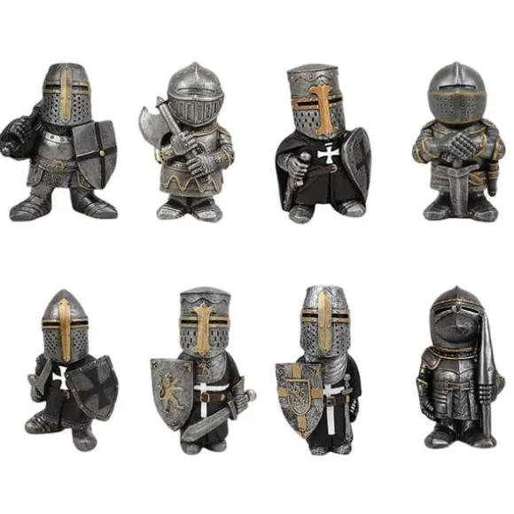 Havestatue Ridder Dværgvagt Rustning Miniature Ridderskulptur til Haveindretning