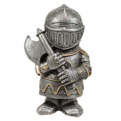 Havestatue Ridder Dværgvagt Rustning Miniature Ridderskulptur til Haveindretning