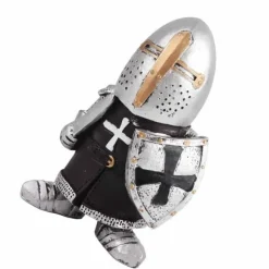 Havestatue Ridder Dværgvagt Rustning Miniature Ridderskulptur til Haveindretning