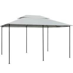 Havetelt med gardiner 4x3 m hvid - Havepavillon - Havepavilloner - Home & Living