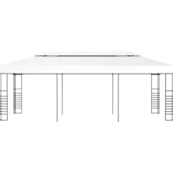 Havetelt 6x3 m - Stærkt og stabilt pavillontelt | Farve: Hvid | Størrelse: 6x3 m