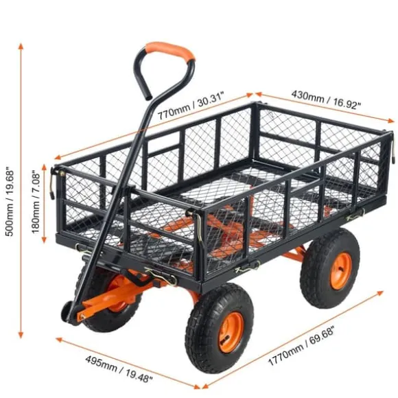 Havevogn, Robust Kapacitet, Alsidigt Design,400lbs