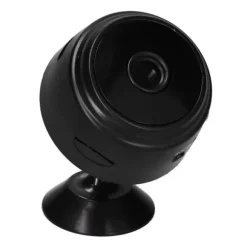 HD 1080P trådløst WiFi-webcam til mobiltelefon og tablet - genopladeligt og med fjernbetjening - Noir