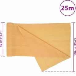 HDPE afskærmning 1x25 m - Privatlivsskærm til have og terrasse | Farve: Sand | Vægt: 150 g/m²