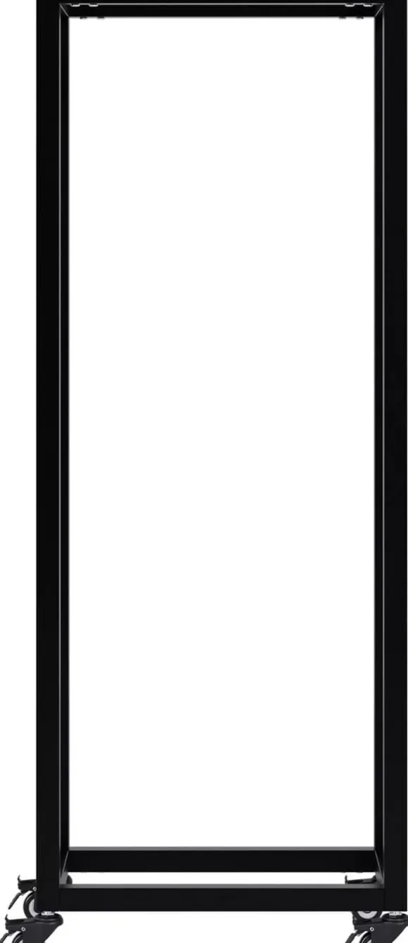 Hilta Metal Log Holder with Wheels, Black, 25x40x100 cm