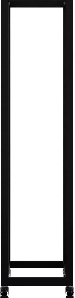 Hilta Metal Log Holder with Wheels, Black, 25x40x100 cm