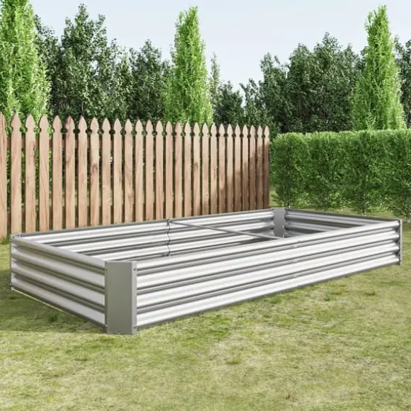 Høj metalplantage, robust stålplade havebed, rustfast og holdbart design, baseløs kasse, perfekt til grøntsager, krydderier og blomster