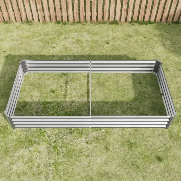 Høj metalplantage, robust stålplade havebed, rustfast og holdbart design, baseløs kasse, perfekt til grøntsager, krydderier og blomster