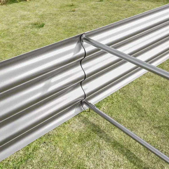 Høj metalplantage, robust stålplade havebed, rustfast og holdbart design, baseløs kasse, perfekt til grøntsager, krydderier og blomster