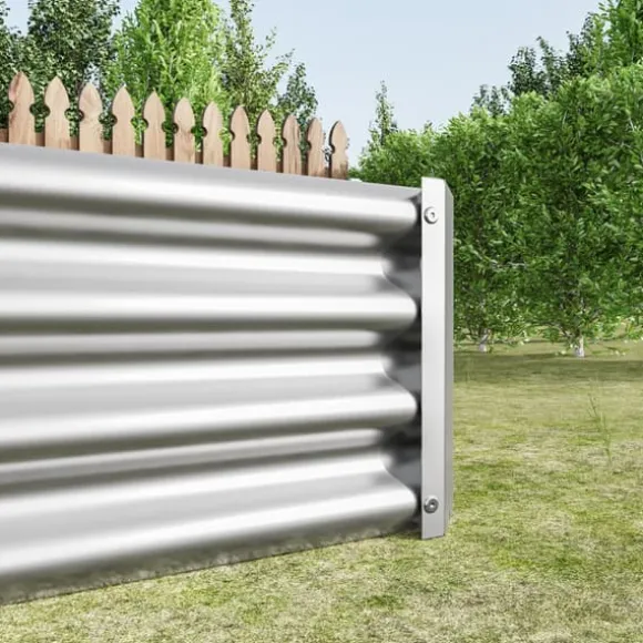Høj metalplantage, robust stålplade havebed, rustfast og holdbart design, baseløs kasse, perfekt til grøntsager, krydderier og blomster