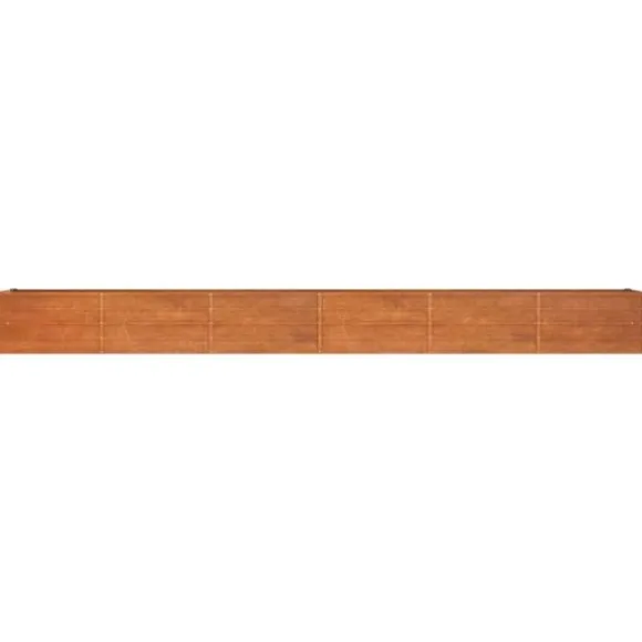 Højbed i cortenstål - Dybt og robust design | Størrelse: 480x80x45 cm | Farve: Rustfarvet