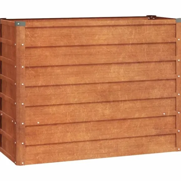 Højbed i cortenstål - Holdbart og dekorativt | Størrelse: 100x40x77 cm | Farve: Rustfarvet