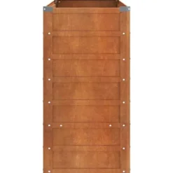 Højbed i cortenstål - Holdbart og dekorativt | Størrelse: 100x40x77 cm | Farve: Rustfarvet