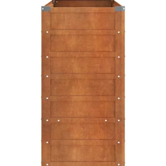 Højbed i cortenstål - Holdbart og dekorativt | Størrelse: 100x40x77 cm | Farve: Rustfarvet