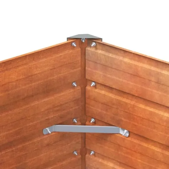 Højbed i cortenstål - Holdbart og dekorativt | Størrelse: 100x40x77 cm | Farve: Rustfarvet