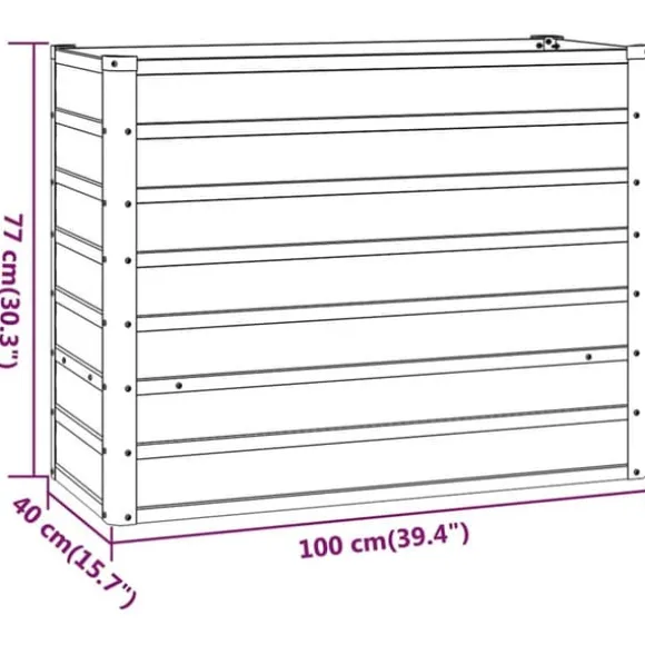 Højbed i cortenstål - Holdbart og dekorativt | Størrelse: 100x40x77 cm | Farve: Rustfarvet