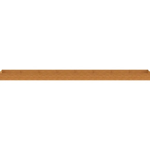 Højbed i cortenstål - Holdbart og dekorativt | Størrelse: 770x100x36 cm | Farve: Brune nuancer