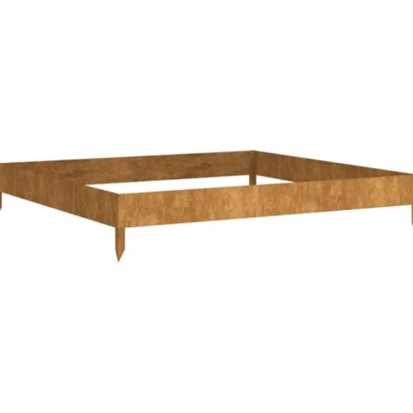 Højbed i cortenstål - Holdbart og dekorativt | Størrelse: 100x100x18,5 cm