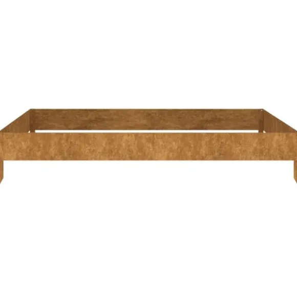 Højbed i cortenstål - Holdbart og dekorativt | Størrelse: 100x100x18,5 cm